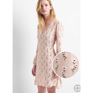 Gap long sleeve fit and flare dress
